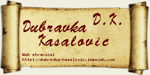 Dubravka Kasalović vizit kartica